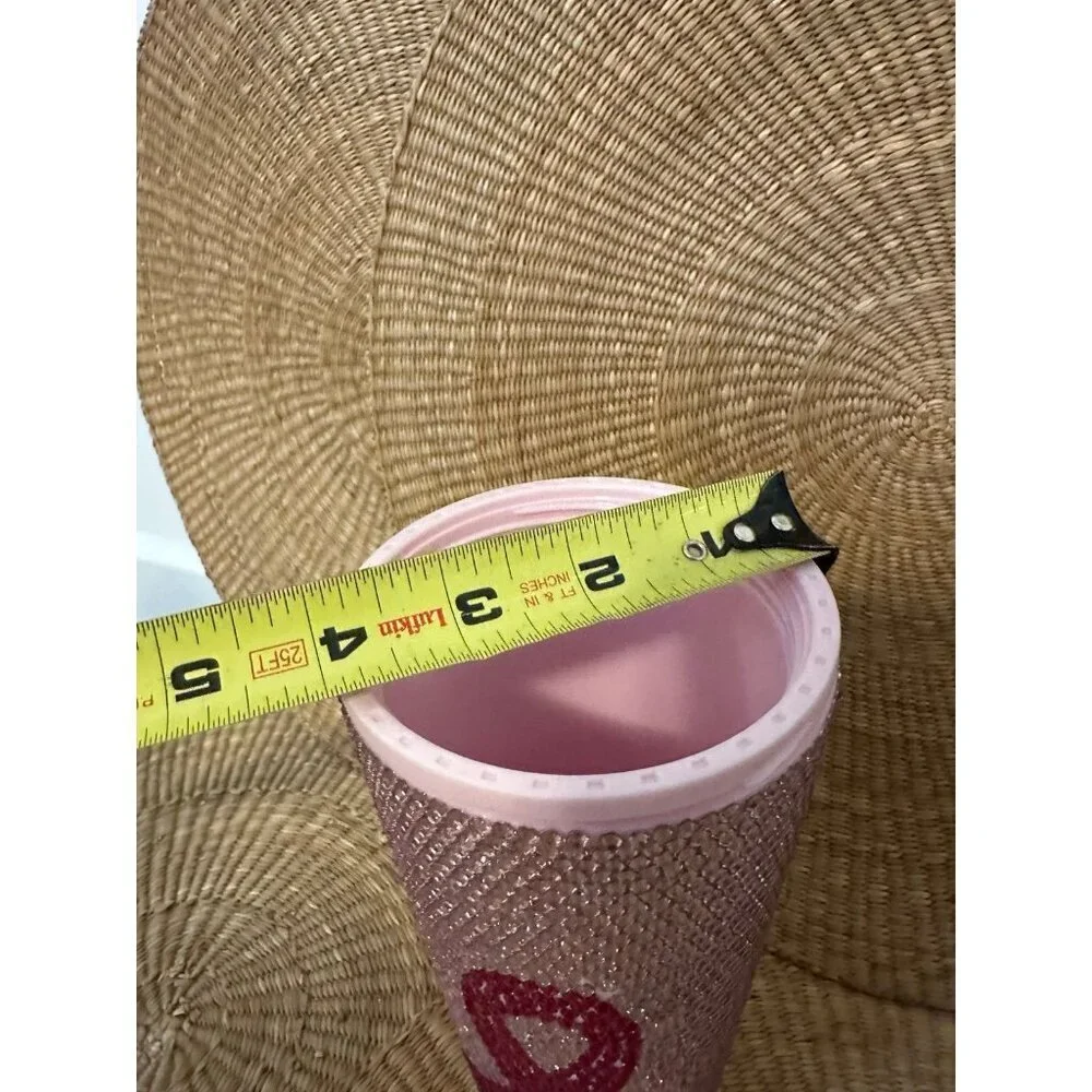 Pink Breast Cancer gem tumbler cup